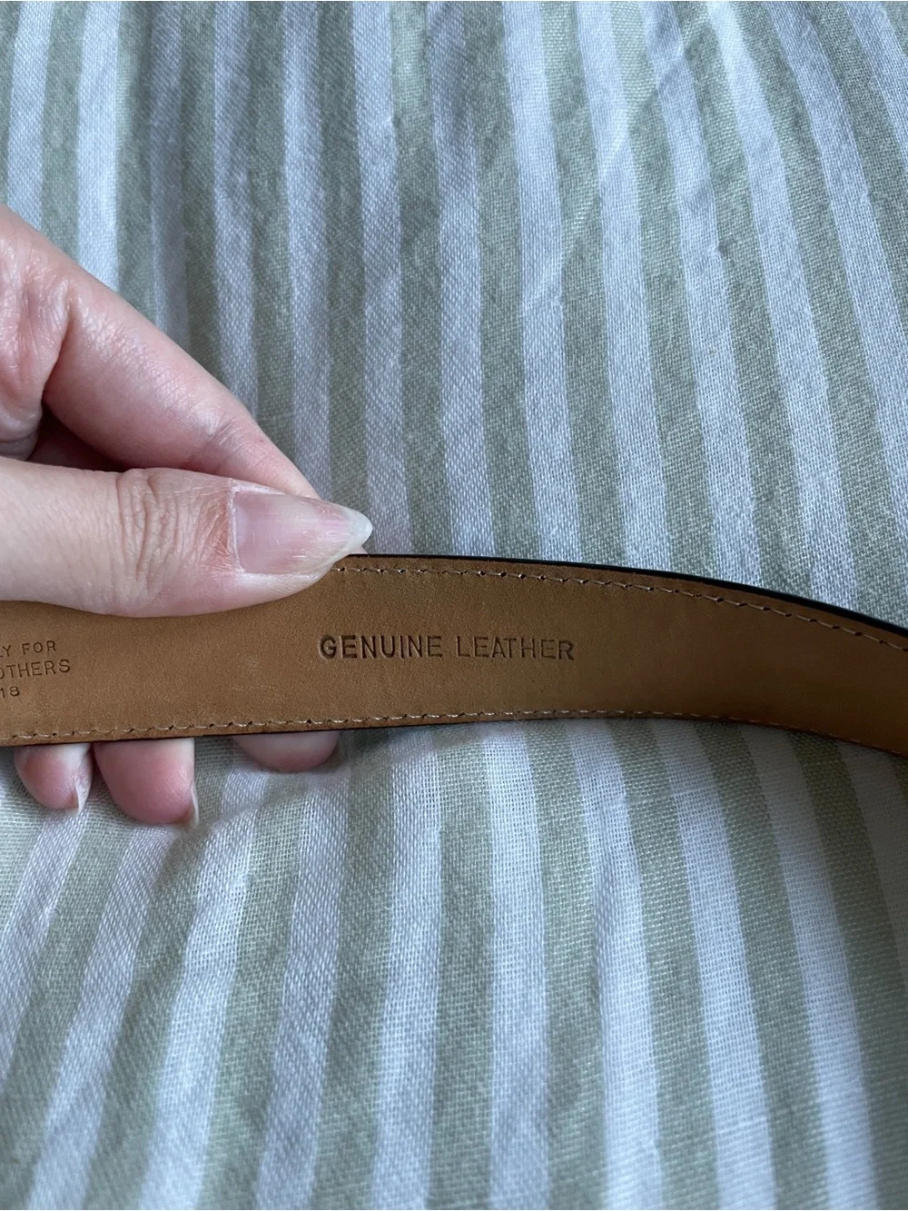 Brooks Brothers Navy Suede Gold Tone Horseshoe Buckle Leather Belt Size S Butter